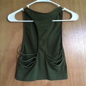 ❌SOLD❌ Olive Green Crop Top